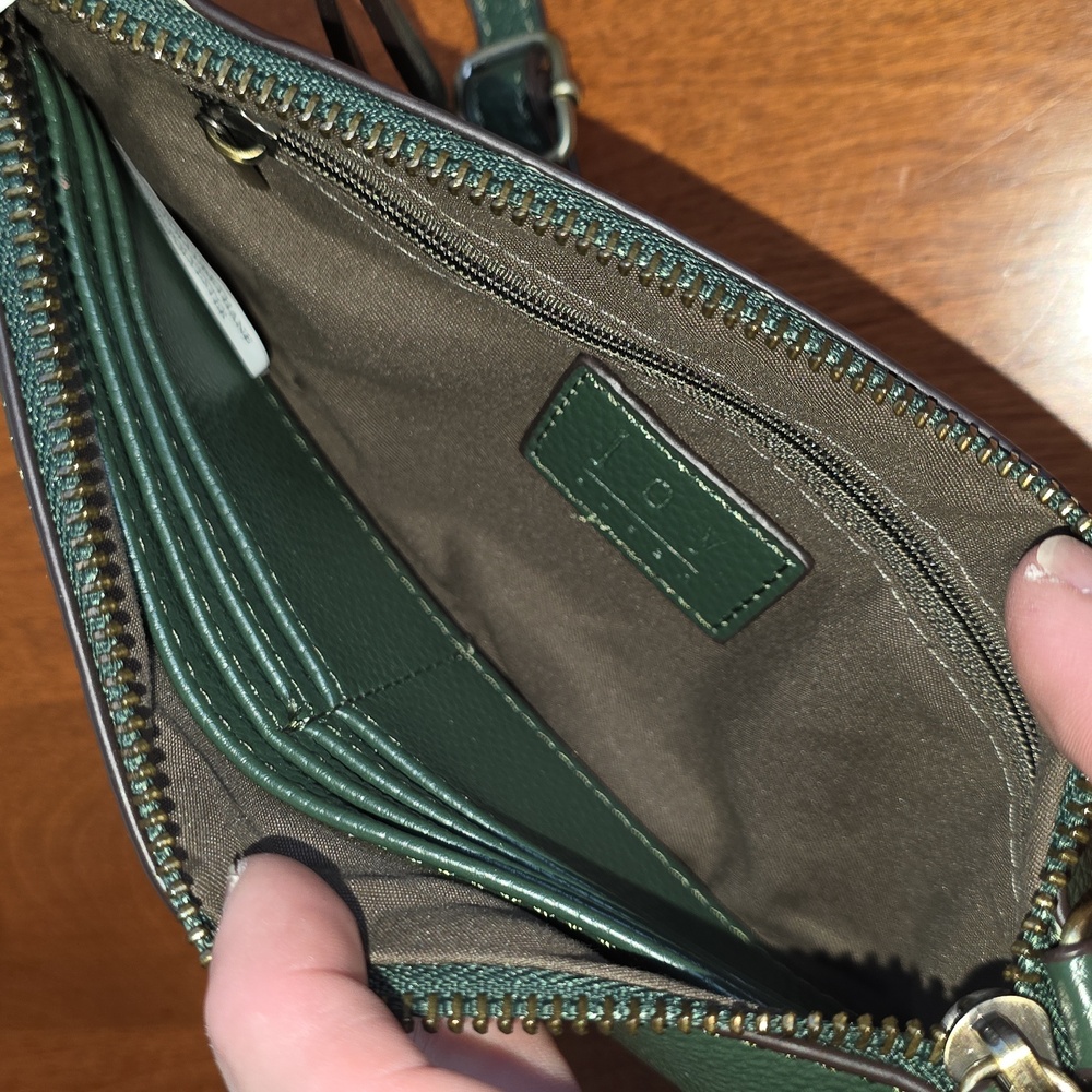 NEW, Joy Susan Hunter Green Turnlock Clutch Convertible Crossbody Bag - Picture 7 of 16